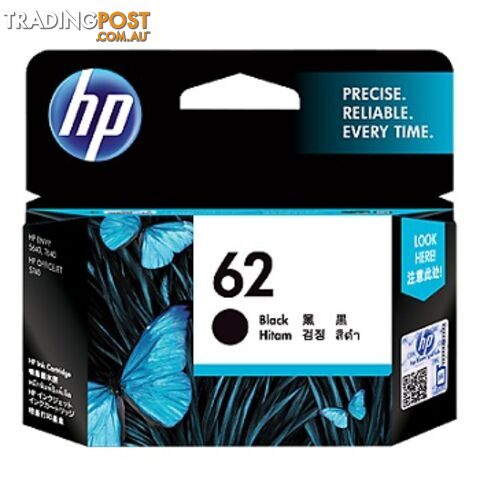 HP C2P04AA 62 Black Ink Cartridge - HP - 888182787786 - C2P04AA