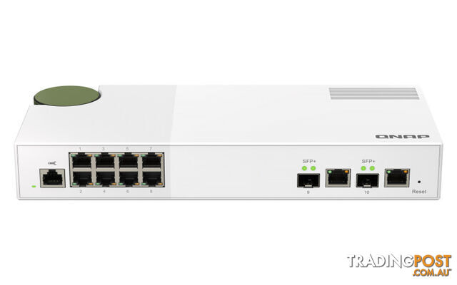 Qnap QSW-M2108-2C, Web Managed Switch, MARVELL 98DX226S, 4GB,2.5GbE(8),10GbE Combo(2) - QNAP - 0885022020386 - QSW-M2108-2C