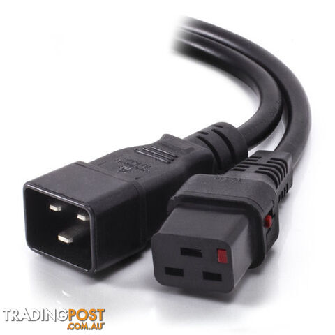 Alogic IECL-BK1920-03 IEC LOCK 3m IEC C19 to IEC C20 Power Extension Cord - Male...