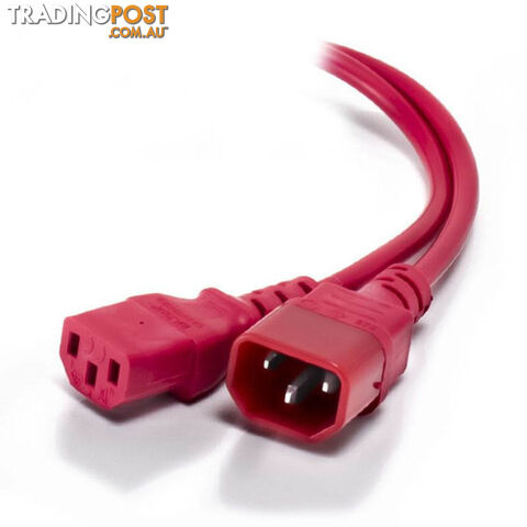 Alogic MF-C13C14-1.5-RD 1.5m IEC C13 to IEC C14 Computer Power Extension Cord Male to Female RED - Alogic - 9350784006677 - MF-C13C14-1.5-RD