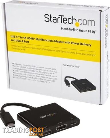 StarTech CDP2HDUACP USB-C 4K HDMI Multifunction Adapter - PD - StarTech - 065030866286 - CDP2HDUACP - photo 2 of 2