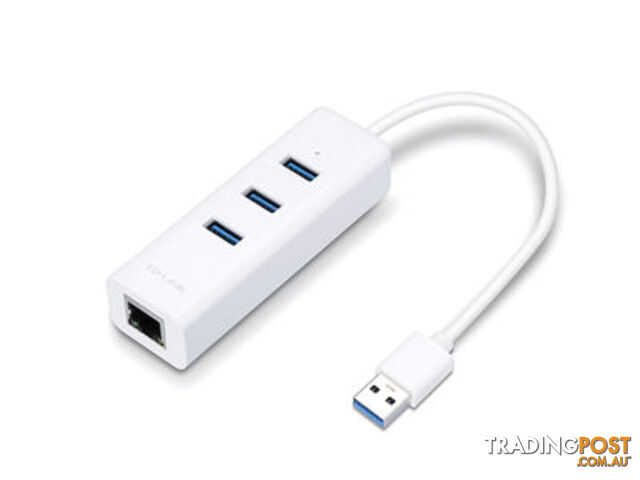 TP-LINK UE330 USB 3.0 3-Port Hub & Gigabit Ethernet Adapter 2 in 1 USB - TP-Link - 6935364094553 - UE330