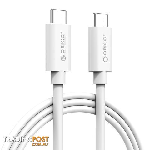 Orico CTC100M-20-WH 10Gbps USB-C to USB-C Cable 2M Quick Charge 100W (20W 5A), 4K@60Hz - Orico - 6936761830515 - CTC100M-20-WH