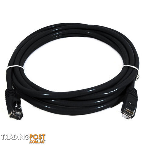 8ware PL6A-0.25BLK Cat6a UTP Ethernet Cable, Snagless Black 0.25m - 8ware - 9341756015629 - PL6A-0.25BLK