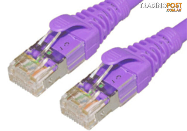 Comsol STP-1.5-C6A-PUR 1.5M 10GbE Cat 6A S/FTP Shielded Patch Cable - Purple -...