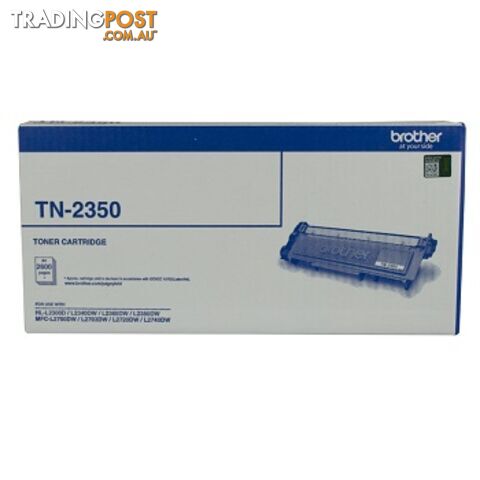 Brother TN-2350 Black Toner Cartridge (2,600 Pages) - Brother - 4977766738101 - TN-2350
