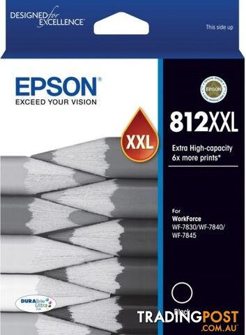 Epson T02K192 812XXL Extra High Capacity DURABrite Ultra Black Ink Cartridge - Epson - 9314020631894 - T02K192