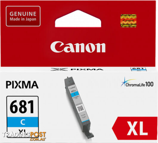 Canon CLI681XLC Cyan Ink Cartridge - Canon - 4549292087376 - CLI681XLC