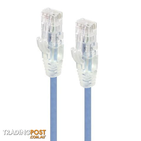 Alogic C6S-03BLUR C6S-3BLUR 3m Blue Ultra Slim Cat6 Network Cable - Series Alpha...