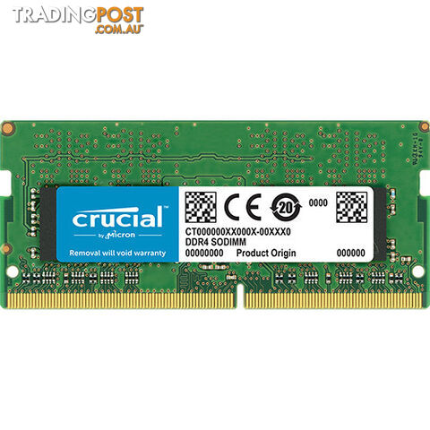 CRUCIAL 4GB DDR4 Notebook Memory 2666MHz (SoDIMM) CT4G4SFS8266 - Crucial - 0649528787286 - CT4G4SFS8266