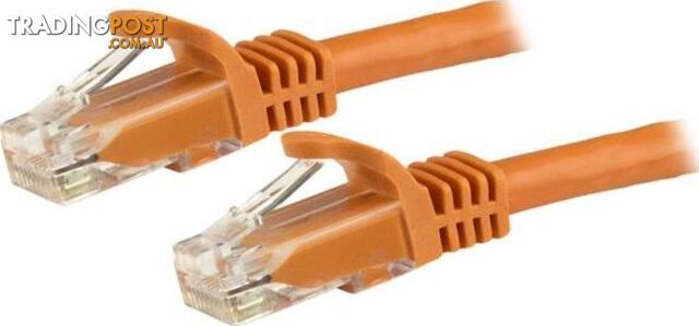StarTech N6PATC3MOR 3m Orange Snagless UTP Cat6 Patch Cable - StarTech -...
