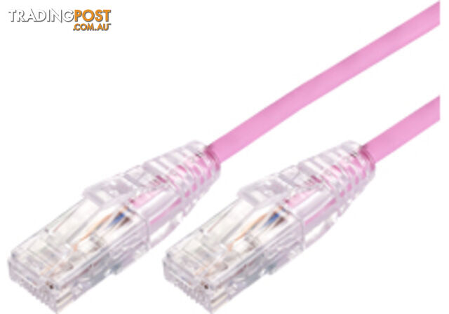 Comsol UTP-.3-C6A-UT-PNK 30cm RJ45 Cat 6A Ultra Thin Patch Cable - Pink - Comsol - 9332902017987 - UTP-.3-C6A-UT-PNK