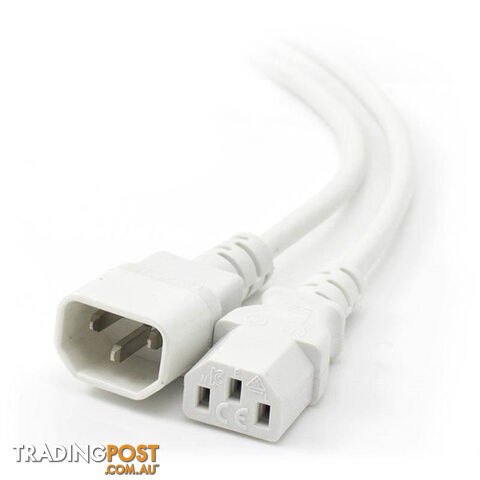Alogic MF-C13C14-03-WH 3m IEC C13 to IEC C14 Computer Power Extension Cord Male...