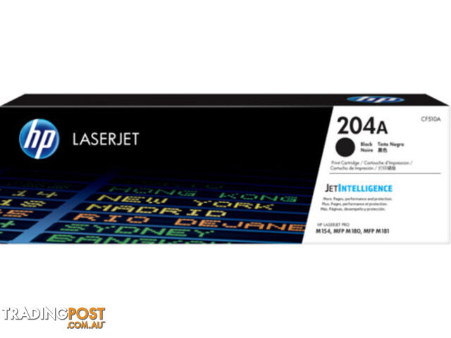 HP CF510A 204A Black LaserJet Toner Cartridge - HP - 190781106920 - CF510A