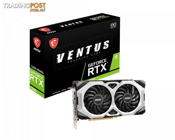 MSI GeForce RTX 2060 Ventus 12G OC Graphics Card - MSI - 4719072905651 - RTX 2060 VENTUS 12G OC