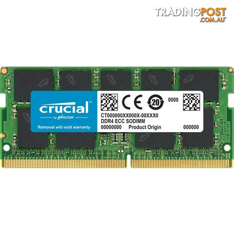 Crucial CT8G4SFS832A 8GB DDR4 SODIMM 3200MHz CL22 Laptop Memory - Crucial - 649528790095 - CT8G4SFS832A