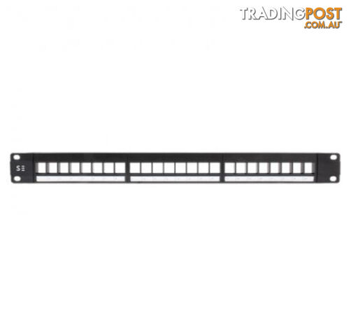 Serveredge PP24ULC 24 Port Unloaded Patch Panel Frame- 1RU UTP - Includes Cable...