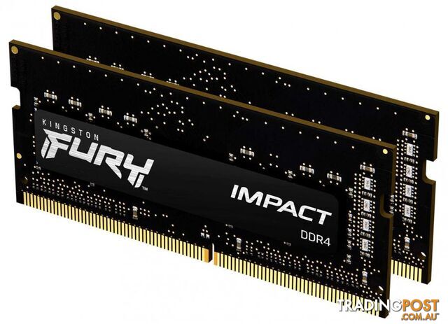 Kingston KF432S20IBK2/32  FURY Impact 32GB 3200MHz DDR4 CL20 SODIMM (Kit of 2) Notebook Memory - Kingston - 740617318388 - KF432S20IBK2/32