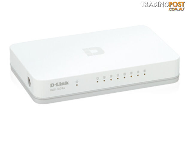 D-Link DGS-1008A 8 Port 10/100/1000Mbps Unmanaged Gigabit Switch DGS-1008A - D-Link - 790069364051 - DGS-1008A