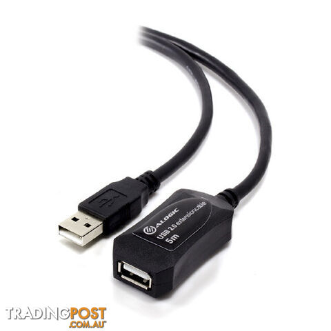 Alogic USB2-05EXT-ACTV 5m USB 2.0 Active Extension Type A to Type A Cable- Male...
