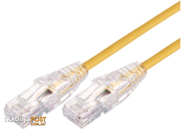 Comsol UTP-02-C6A-UT-YEL 2m RJ45 Cat 6A Ultra Thin Patch Cable - Yellow - Comsol...