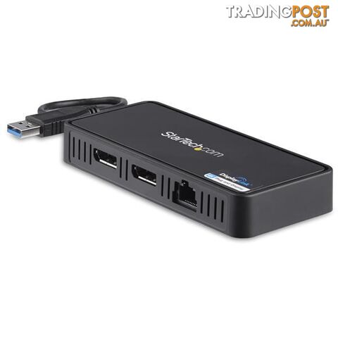 StarTech USBA2DPGB USB to Dual DisplayPort Mini Dock - 4K - StarTech - 065030874328 - USBA2DPGB