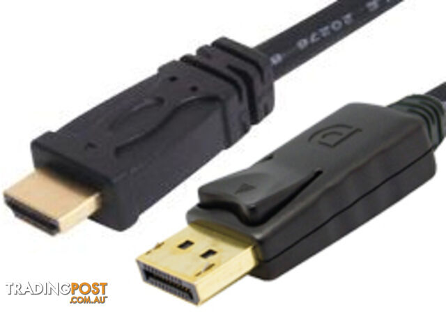Comsol DP-HDMI-MM-02 2M DisplayPort Male to HDMI Male Cable - Comsol -...