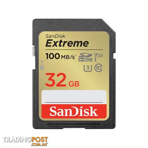 SanDisk SDSDXVT-032G-GNCIN Extreme SDHC Card 32GB - Sandisk - 619659188924 - SDSDXVT-032G-GNCIN