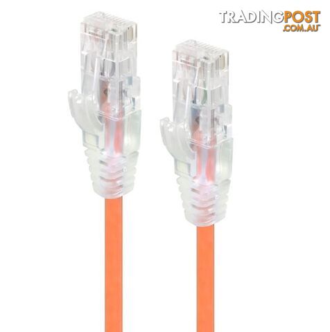 Alogic C6S-03ORN 3m Orange Ultra Slim Cat6 Network Cable UTP 28AWG - Alogic - 9350784011503 - C6S-03ORN