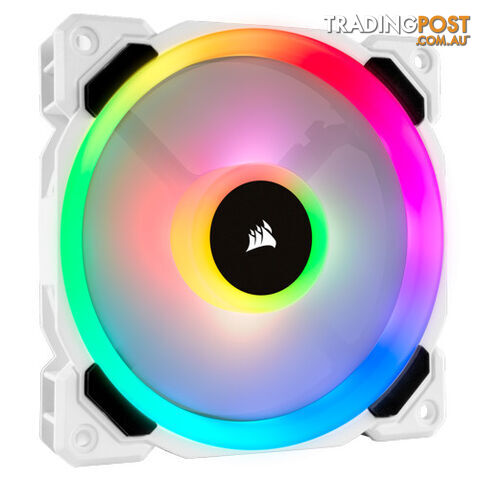 Corsair CO-9050091-WW Light Loop Series, White LL120 RGB, 120mm PWM Fan, Single Pack - Corsair - 840006605577 - CO-9050091-WW