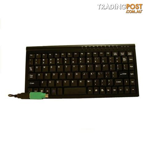 8Ware KB-MINIUP Mini Keyboard - USB & PS2 Black - 8ware - 9341756003381 - KB-MINIUP