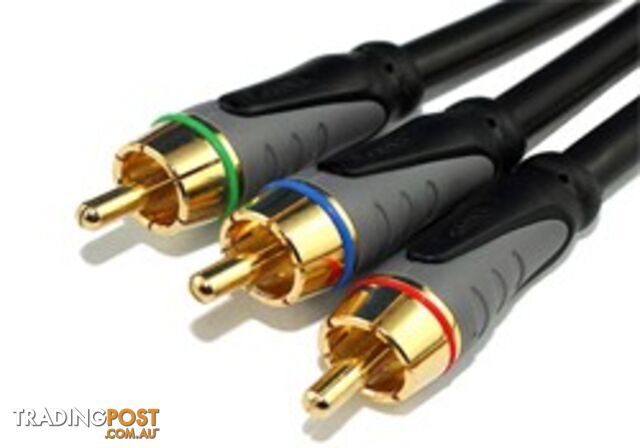 Comsol 3XRCA-MM-01 1M 3 x RCA Male to 3 x RCA Male Composite Cable - Comsol - 9332902000644 - 3XRCA-MM-01