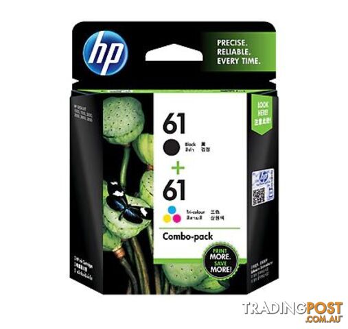 HP CR311AA 61 Combo-pack Black/Tri-color Ink Cartridges - HP - 886111799671 - CR311AA