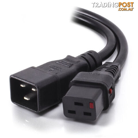 Alogic IECL-BK1920-02 IEC LOCK 2m IEC C19 to IEC C20 Power Extension Cord - Male...