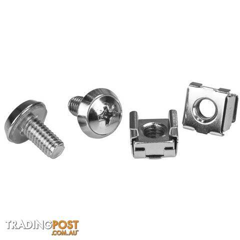 StarTech CABSCRWM620 M6 Cage Nuts and M6 Rack Screws - 20 PKG - M6 Screws & Nuts - StarTech - 065030872744 - CABSCRWM620