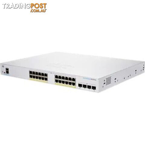 Cisco CBS250-24P-4G-AU 24x 10/100/1000 PoE+ ports with 195W power budet + 4x Gigabit SFP - Cisco - 889728295086 - CBS250-24P-4G-AU