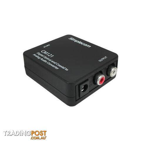 Simplecom CM121 Digital Optical Toslink and Coaxial to Analog RCA Audio Converter - Simplecom - 9350414000921 - CM121