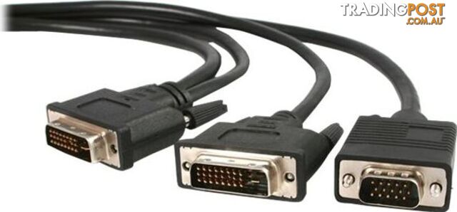 StarTech DVIVGAYMM6 6ft DVI-I to DVI-D & VGA Splitter Cable - StarTech - 065030818452 - DVIVGAYMM6
