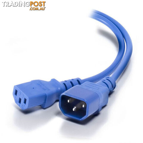 Alogic MF-C13C14-0.5-BLU 0.5m IEC C13 to IEC C14 Computer Power Extension Cord - Alogic - 9350784007018 - MF-C13C14-0.5-BLU