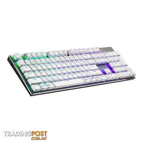 Cooler Master SK-653-SKTM1-US Masterkeys SK653 RGB BROWN Low Profile Mechanical Keyboard White - Cooler Master - 0884102082764 - SK-653-SKTM1-US