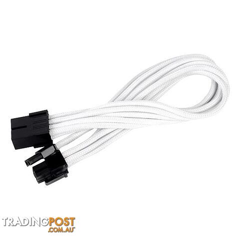 Silverstone SST-PP07-PCIW PCIE-8pin to PCIE-6+2pin(250mm) Power Cable Extneder,White - Silverstone - 4710713969896 - SST-PP07-PCIW