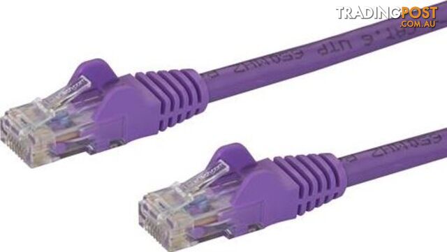 StarTech N6PATC50CMPL 0.5m Purple Snagless Cat6 Patch Cable - StarTech -...