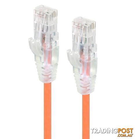 Alogic C6S-01ORN 1m Orange Ultra Slim Cat6 Network Cable UTP 28AWG - Alogic -...