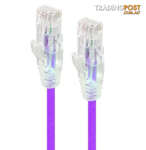 Alogic C6S-1.5PUR 1.5m Purple Ultra Slim Cat6 Network Cable UTP 28AWG - Alogic - 9350784011558 - C6S-1.5PUR