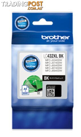 Brother LC-432XLBK BLACK INK CARTRIDGE - Brother - 4977766816120 - LC-432XLBK