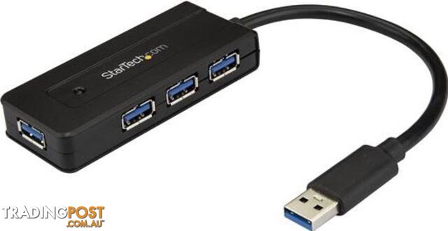 StarTech ST4300MINI 4 Port USB 3.0 Hub with Charge Port - StarTech -...