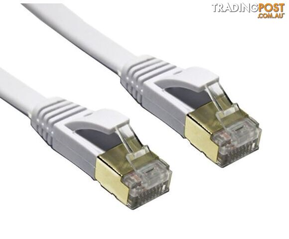 Edimax EA3-100SFW 10m White Shielded CAT7 FLAT Network Cable - Edimax -...
