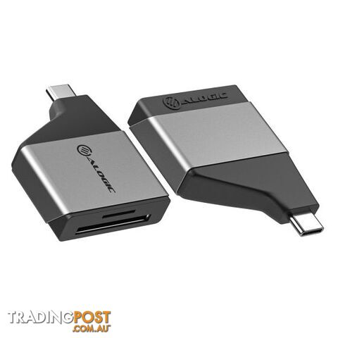 Alogic ULCSDMN-SGR Mini USB-C male to SD and Micro SD Card Reader Femlae Adapter - Alogic - 9350784021304 - ULCSDMN-SGR