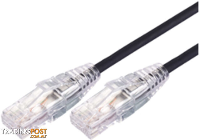 Comsol UTP-1.5-C6A-UT-BLK 1.5m RJ45 Cat 6A Ultra Thin Patch Cable - Black -...