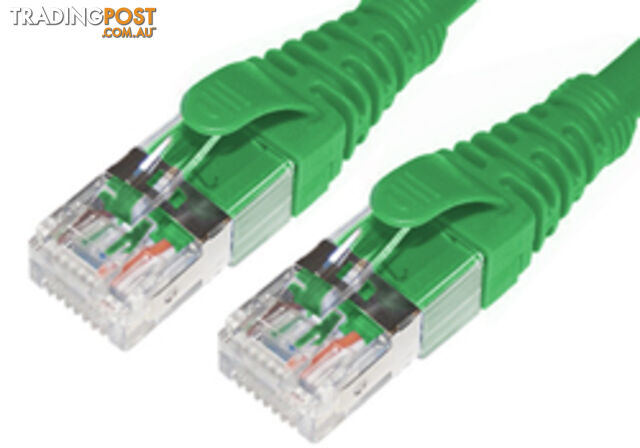 Comsol STP-03-C6A-GRN 3M 10GbE Cat 6A S/FTP Shielded Patch Cable - Green -...